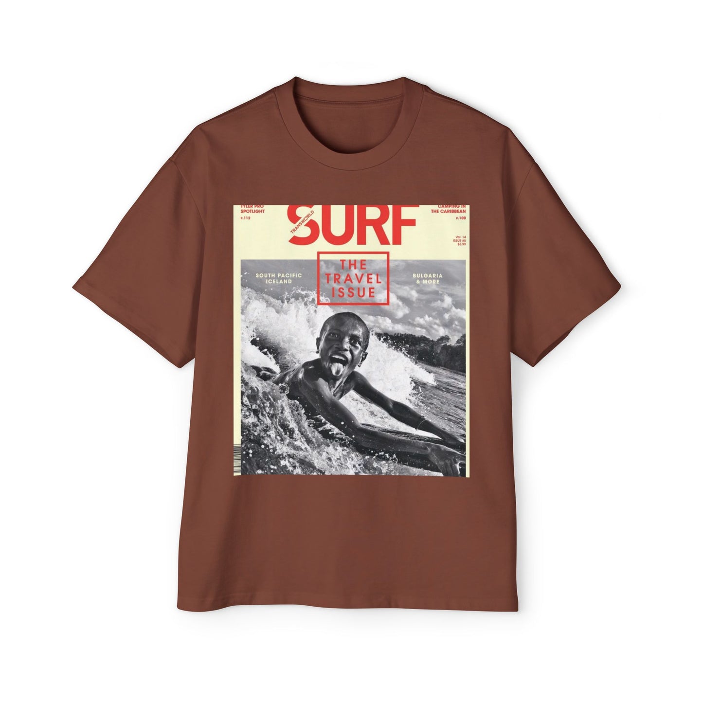 Surf Magazine Graphic Tee — "Surf: The Wave Issue" Vintage Beach Shirt