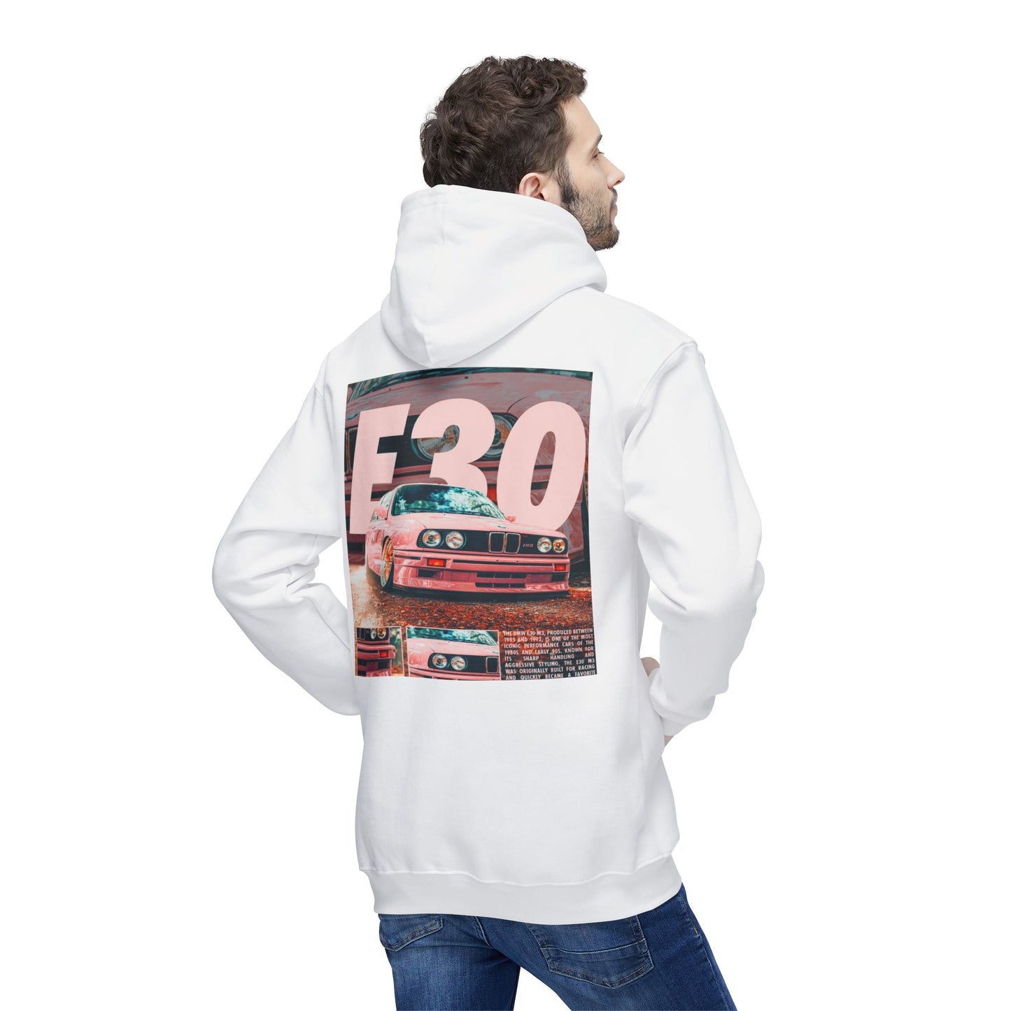E30 Vintage Car Unisex Hooded Sweatshirt - Casual Comfort for Car Enthusiasts