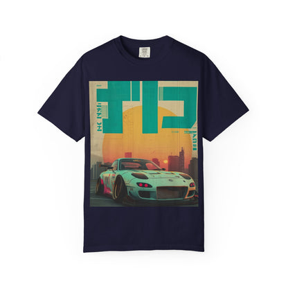 Retro Sunset Racing T-Shirt — Vintage Sports Car Graphic