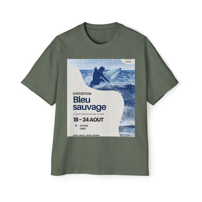 Bleu Sauvage Surf Tee — Men's Oversized Graphic T-Shirt