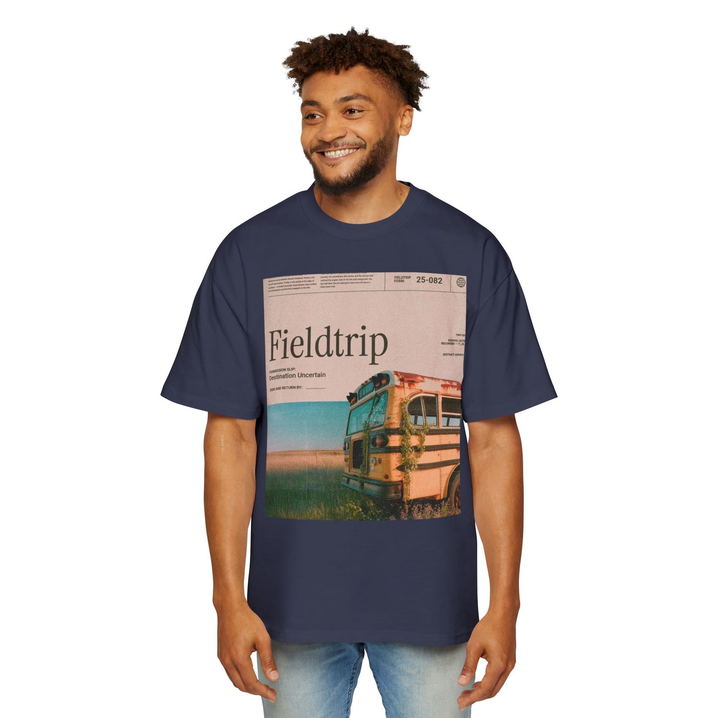 Fieldtrip Graphic Tee — Vintage School Bus Photo Print