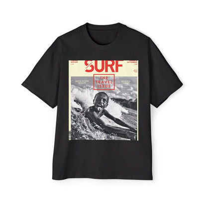 Surf Magazine Graphic Tee — "Surf: The Wave Issue" Vintage Beach Shirt