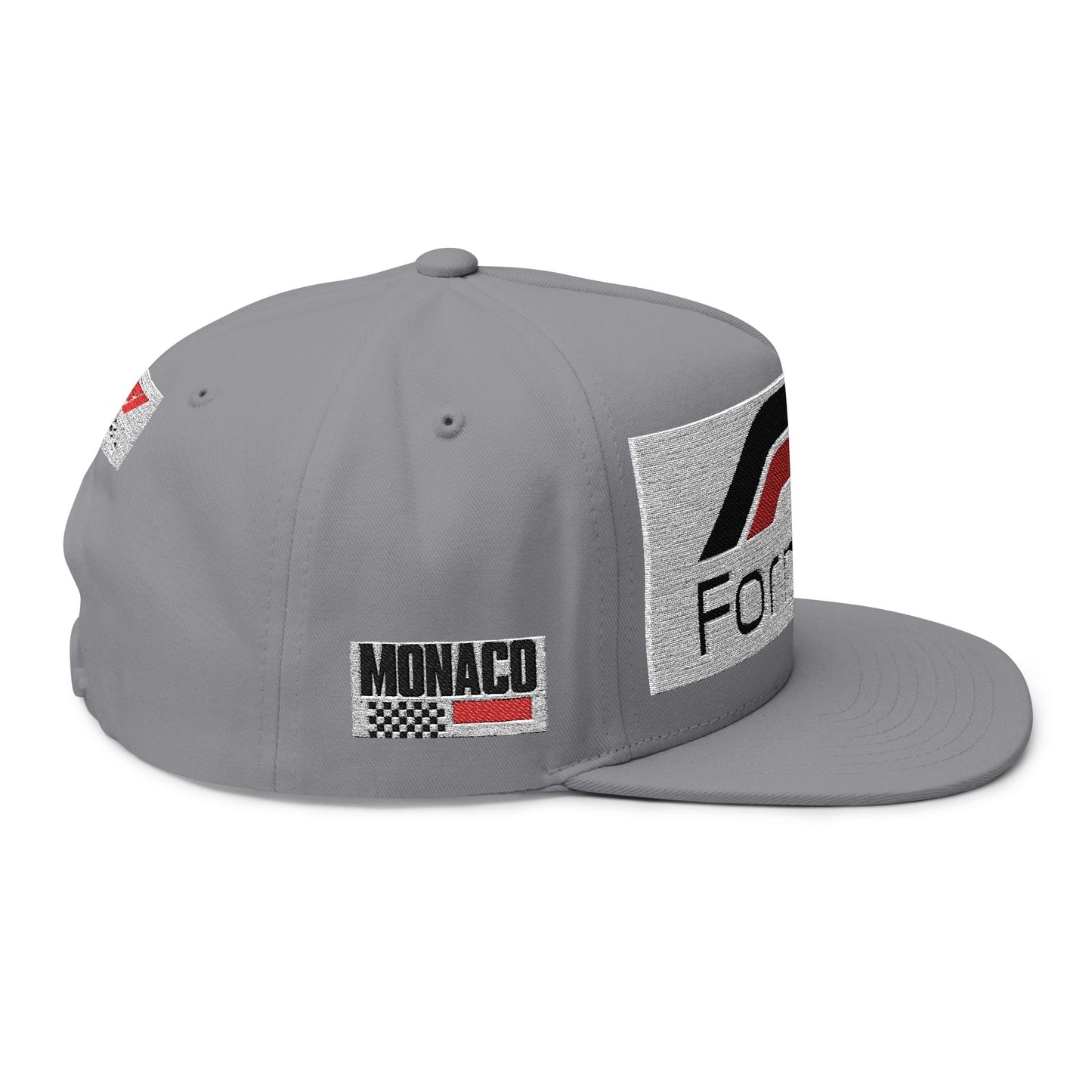 Formula 1 Embroidered Flat Bill Cap – Racing Logo Snapback