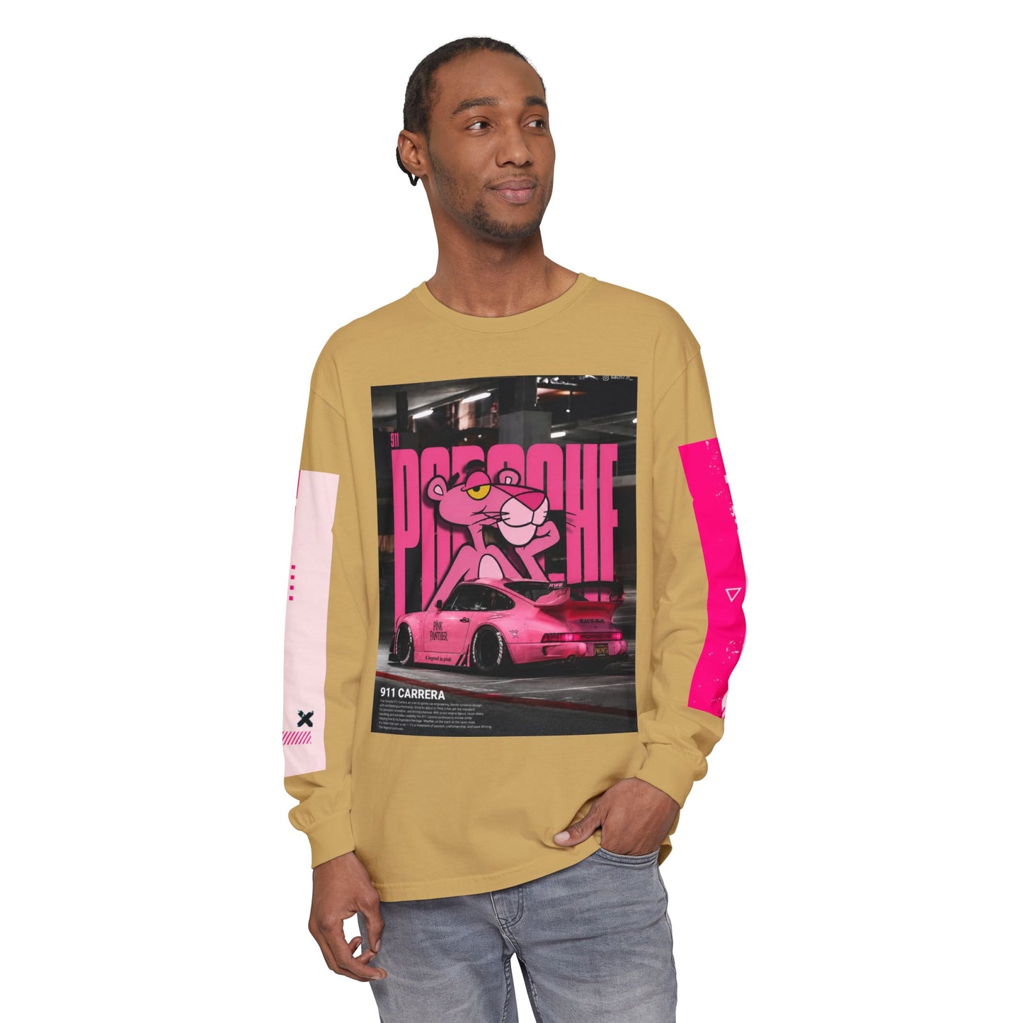 Pink Panther Porsche Long Sleeve T-Shirt