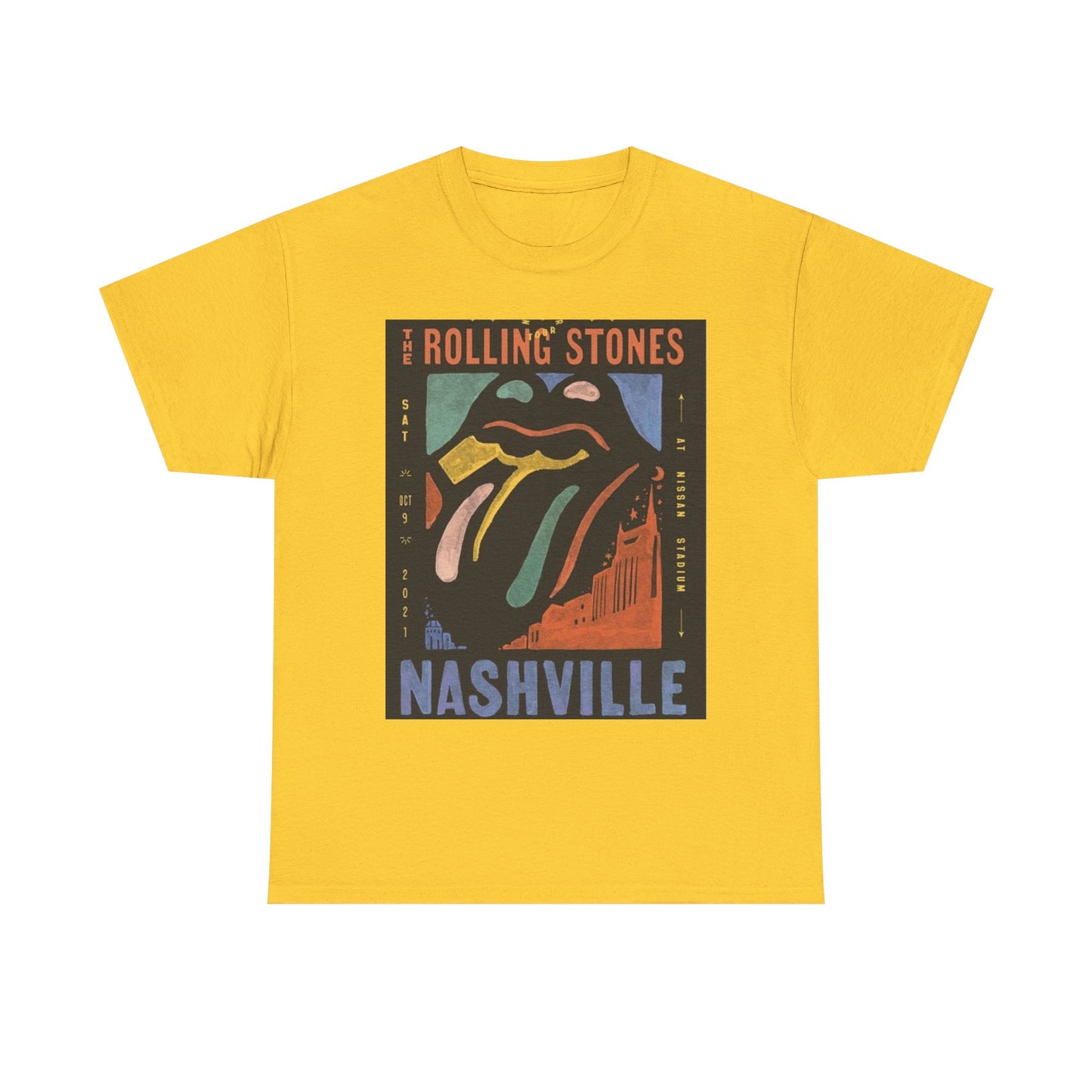 Retro Rolling Stones Nashville Tee, Vintage Band Shirt, Unisex Cotton T-Shirt, Music Lover Gift, Concert Attire, Festival Wear