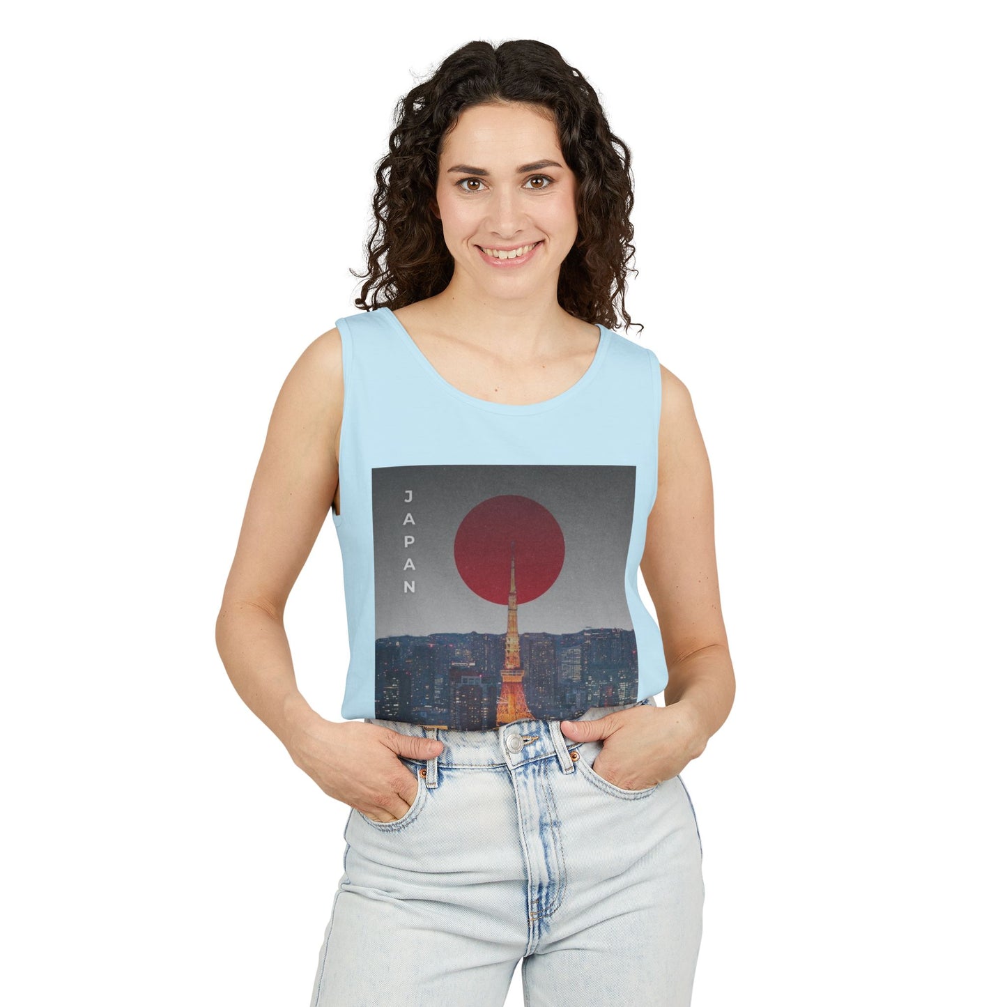 Tokyo Vintage Poster Tank — Japan Cityscape Graphic Tank Top