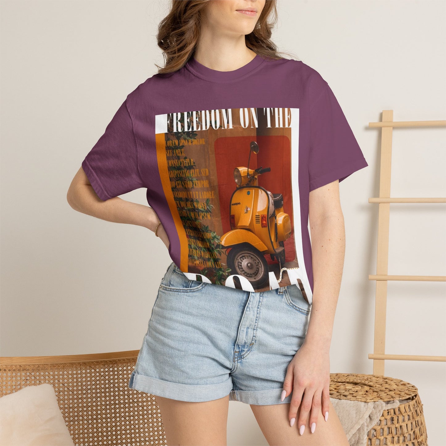 Vintage Vespa 'Freedom on the Road' T-Shirt