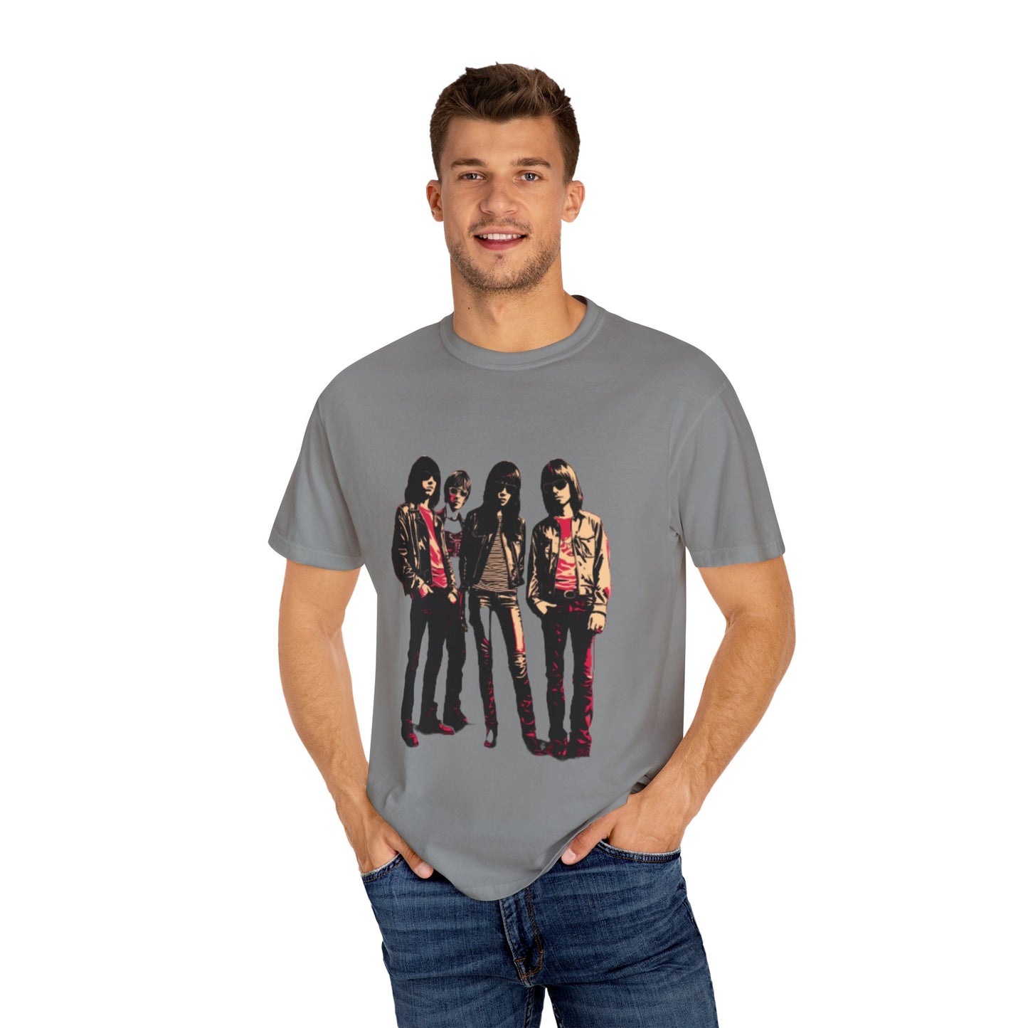 Rock Band Graphic Unisex Garment-Dyed T-Shirt