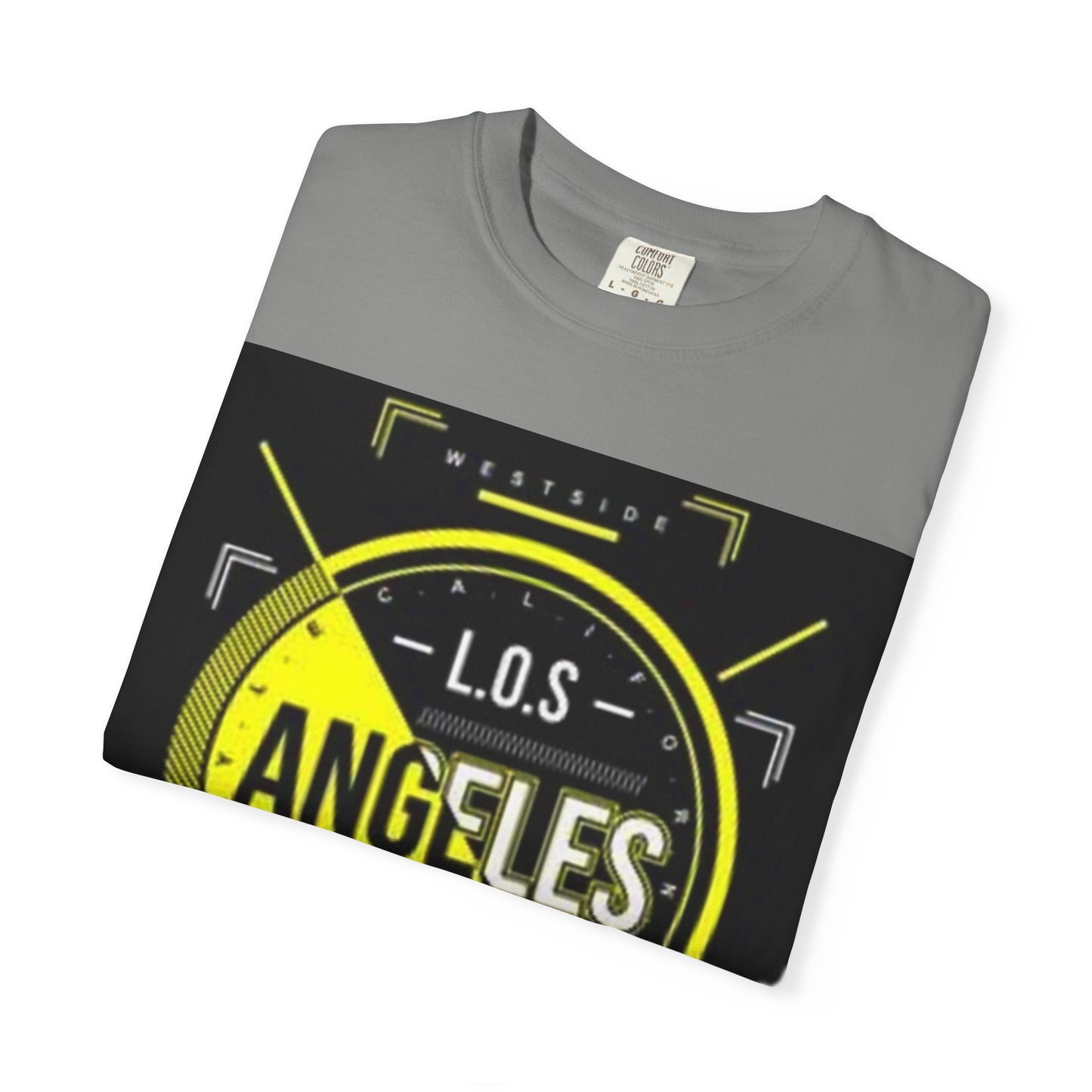 Unisex Garment-Dyed T-Shirt with Automotive Wheel Design