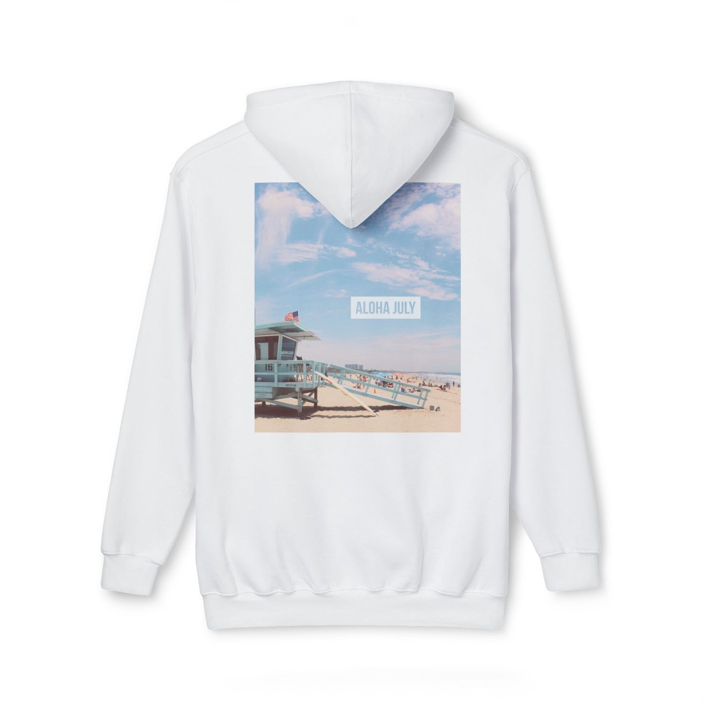 Aloha July Unisex Hooded Sweatshirt - Beach Vibes, Made in USA