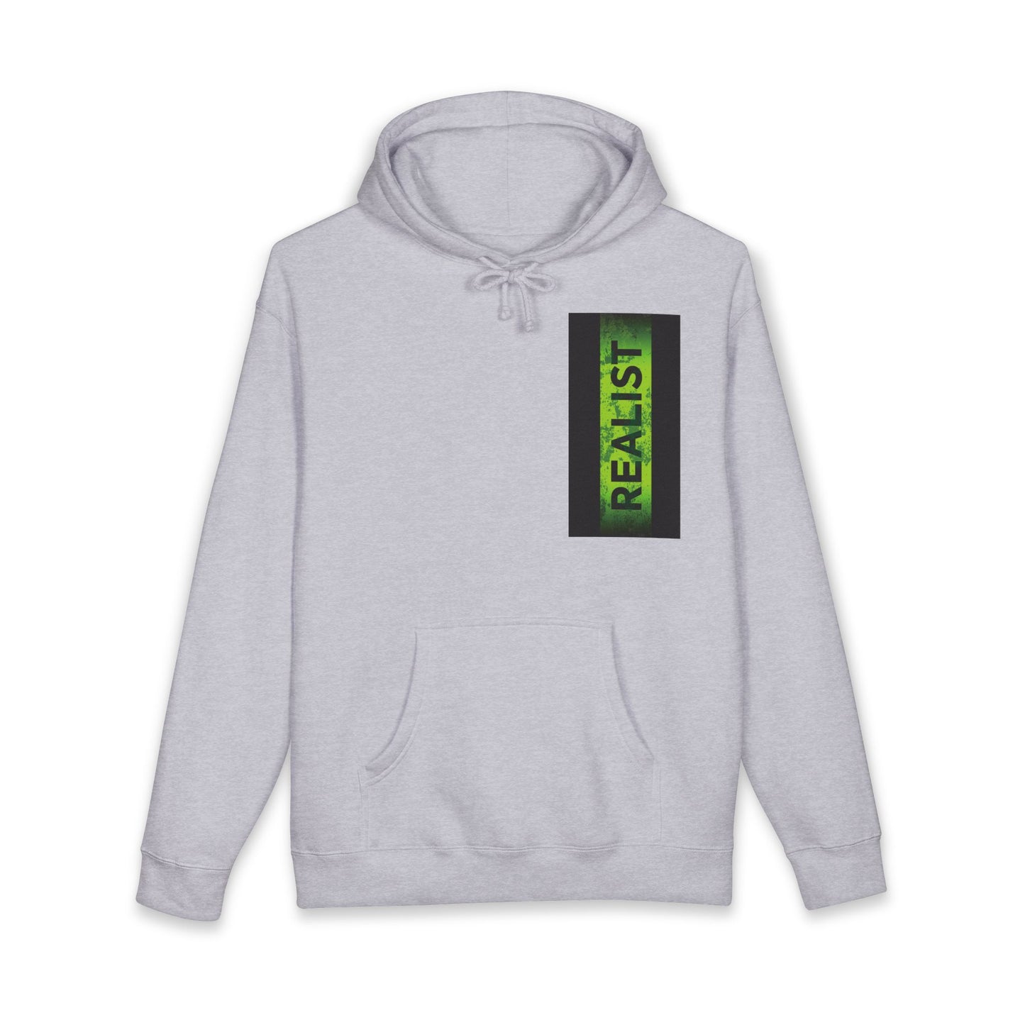 Realist Ghost Hoodie — Neon Yellow Graphic Pullover