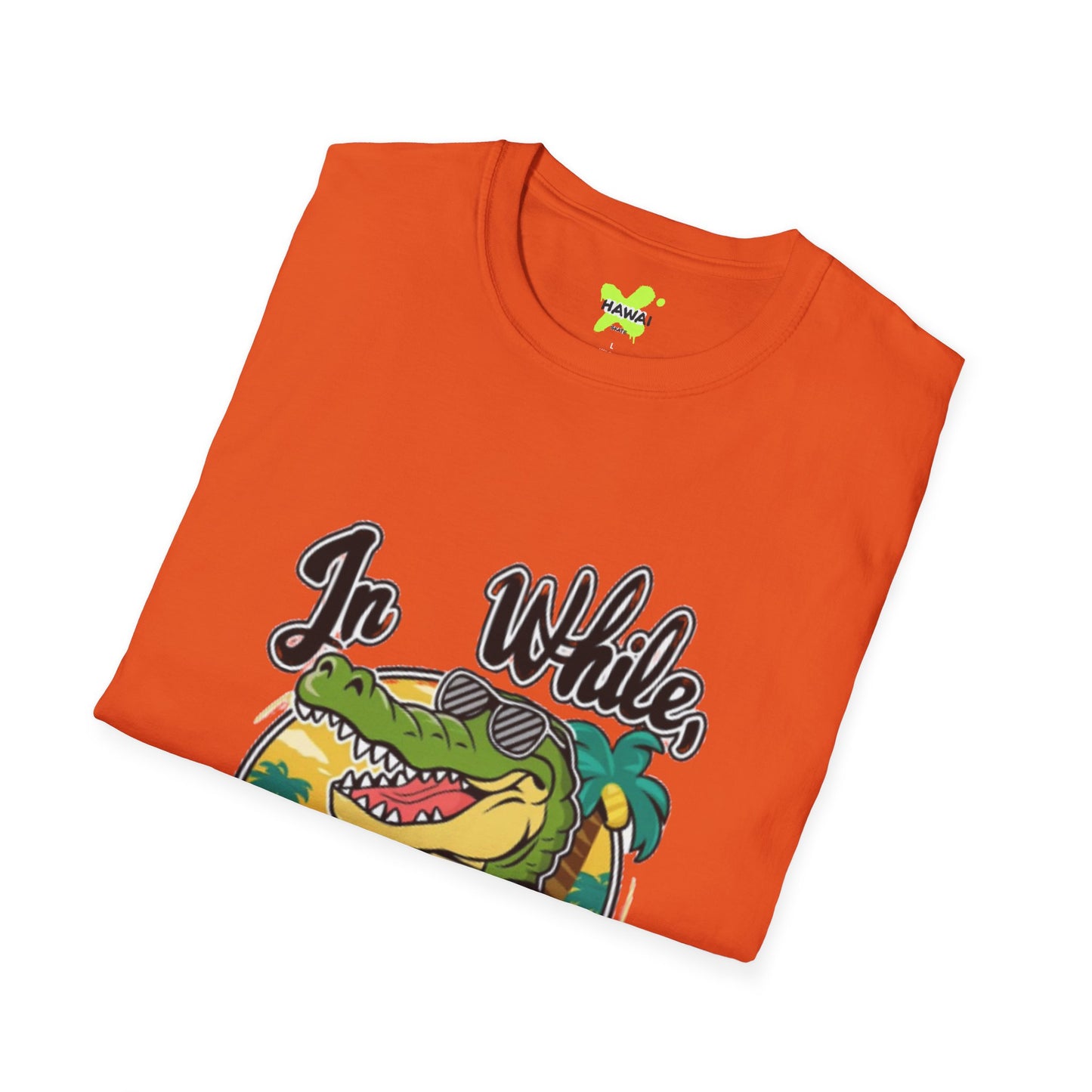 In Wild Crocodile Unisex Softstyle T-Shirt - Fun Graphic Tee for Animal Lovers