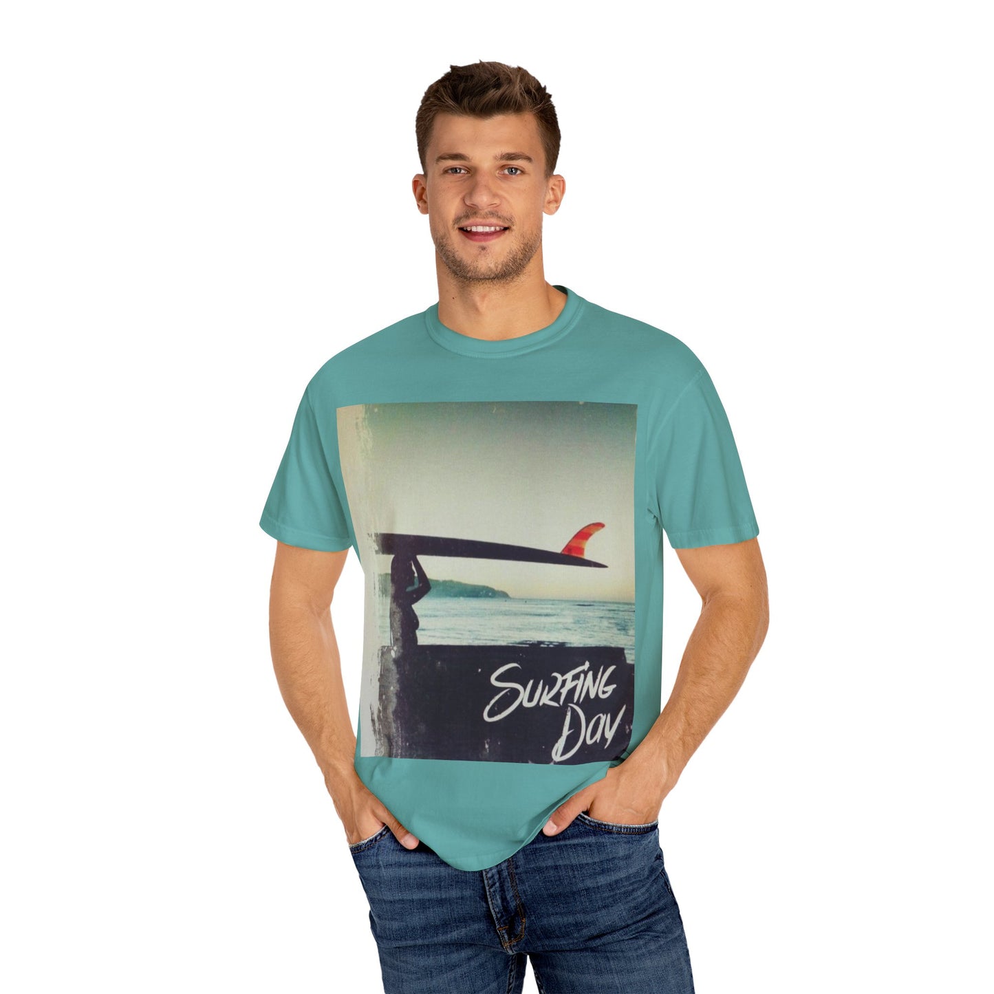 Surfing Day Unisex Tee | Vintage Style T-shirt for Beach Lovers, Summer Vibes, Gift for Surfers, Casual Strolling, Summer Outings