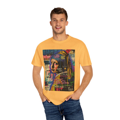 Artistic Unisex Garment-Dyed T-shirt - 'This Is Not a Girl with Great Hair' Design