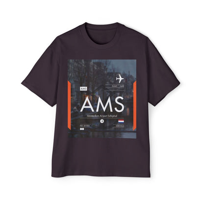 AMS Amsterdam Airport Tee — Travel-Inspired Graphic T-Shirt