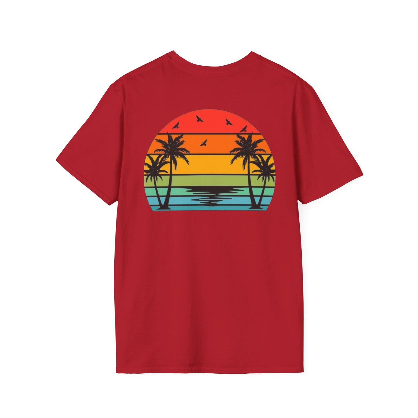 Tropical Sunset T-Shirt, Beach Vibes Tee, Unisex Graphic Shirt, Vacation Apparel, Summer Gift, Casual Wear