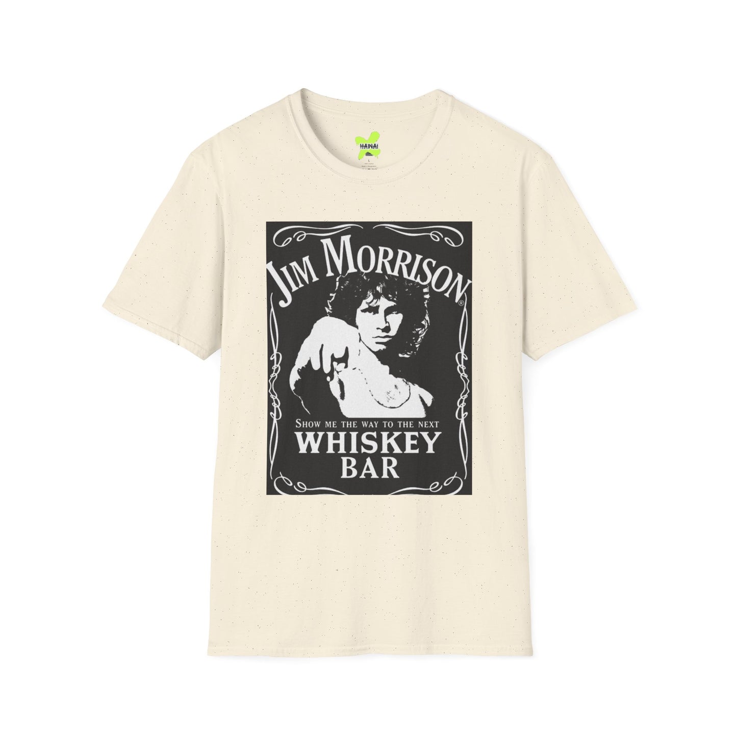 Jim Morrison Whiskey Bar Unisex Softstyle T-Shirt - Vintage Rock Apparel