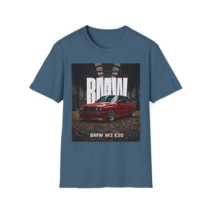 Classic BMW M3 E30 Unisex T-Shirt - Car Enthusiast Tee, Retro Automotive Shirt, Gift for Him, Birthday Apparel, Casual Style