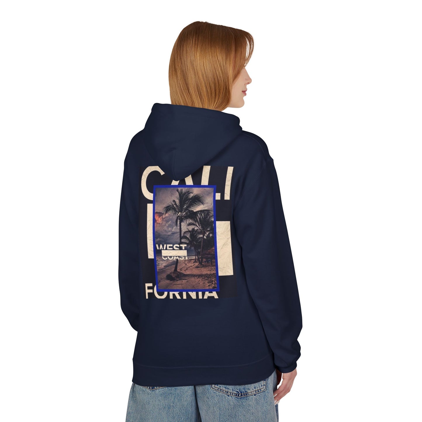 California Vibes Fleece Hoodie, Cozy Unisex Sweatshirt, Perfect for Beach Days, Gift for Travel Lovers, Casual Streetwear