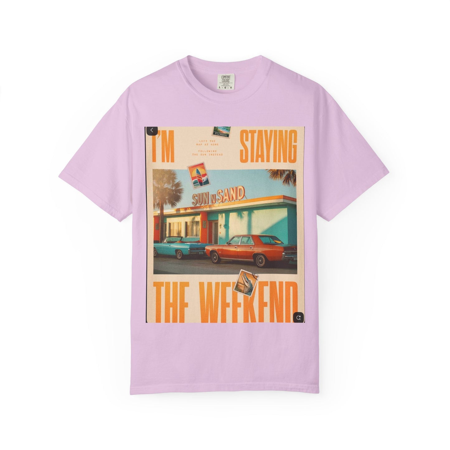 Weekend Staycation Vintage T-Shirt — "I'm Staying the Weekend" Retro Diner Design