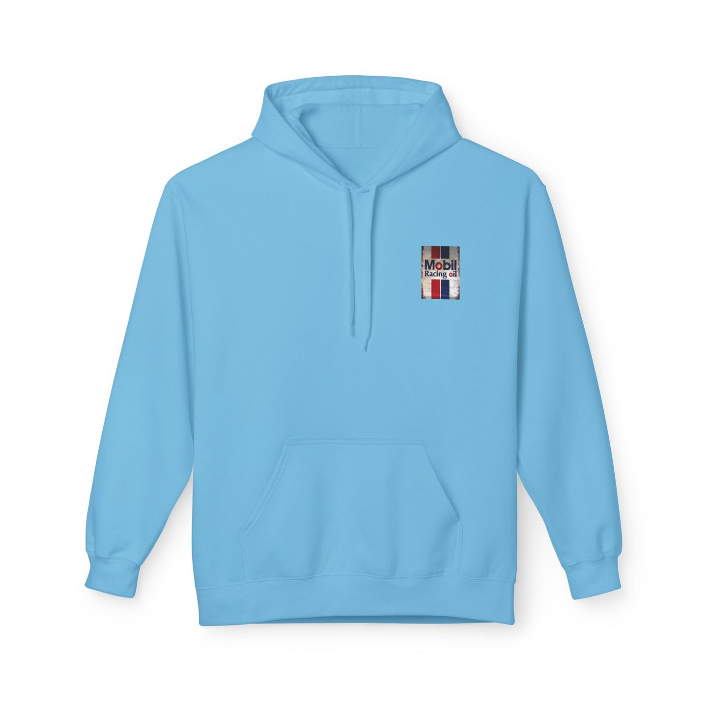 Retro Mobil Racing Oil Fleece Hoodie for Motorsport Enthusiasts