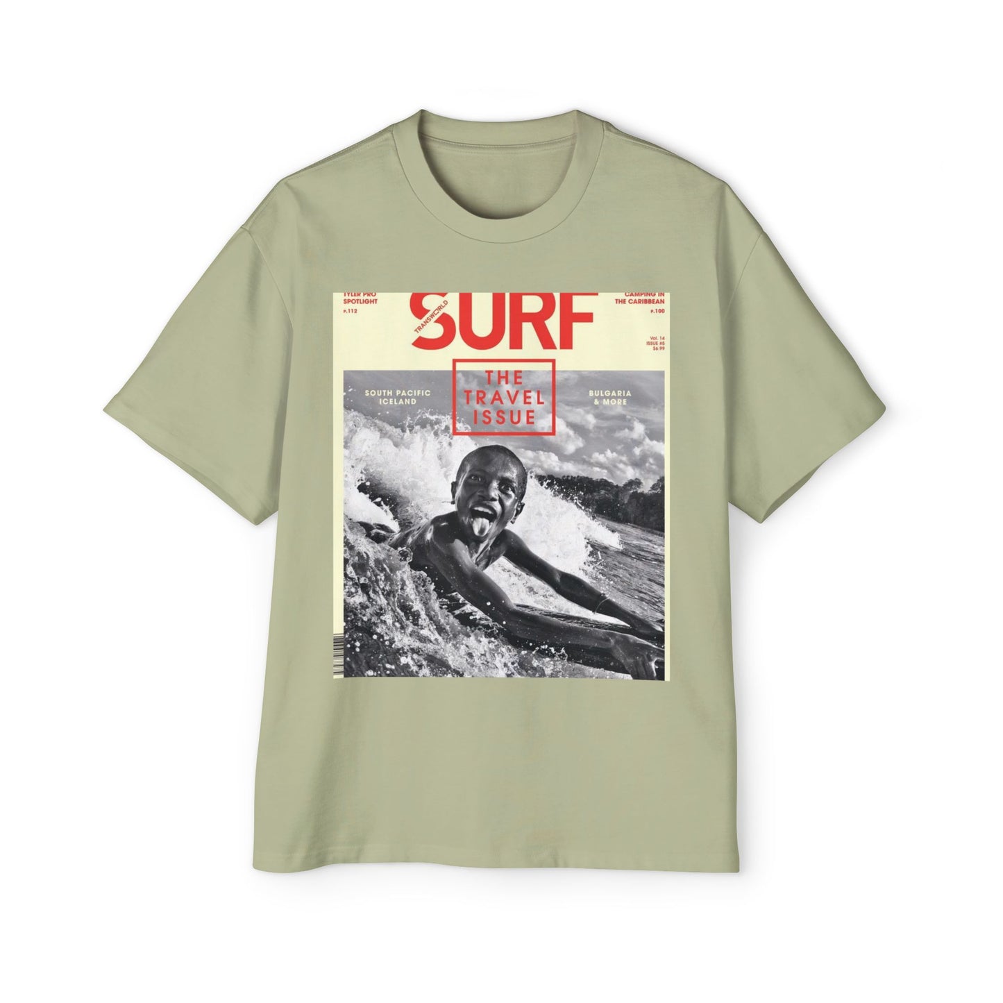 Surf Magazine Graphic Tee — "Surf: The Wave Issue" Vintage Beach Shirt