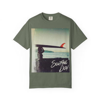 Surfing Day Unisex Tee | Vintage Style T-shirt for Beach Lovers, Summer Vibes, Gift for Surfers, Casual Strolling, Summer Outings
