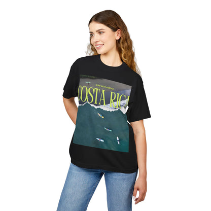 Costa Rica Surf Tee — Aerial Surfboard Photo Graphic T-Shirt