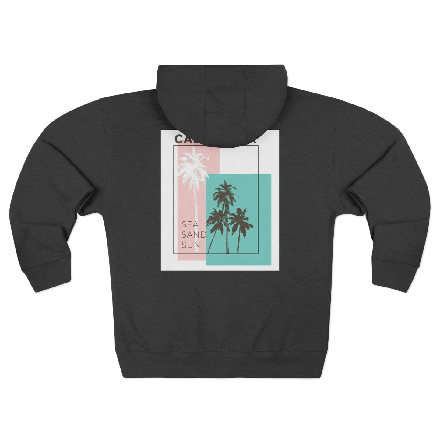 Tropical Vibe Unisex Zip Hoodie - Casual Comfort for Beach Lovers