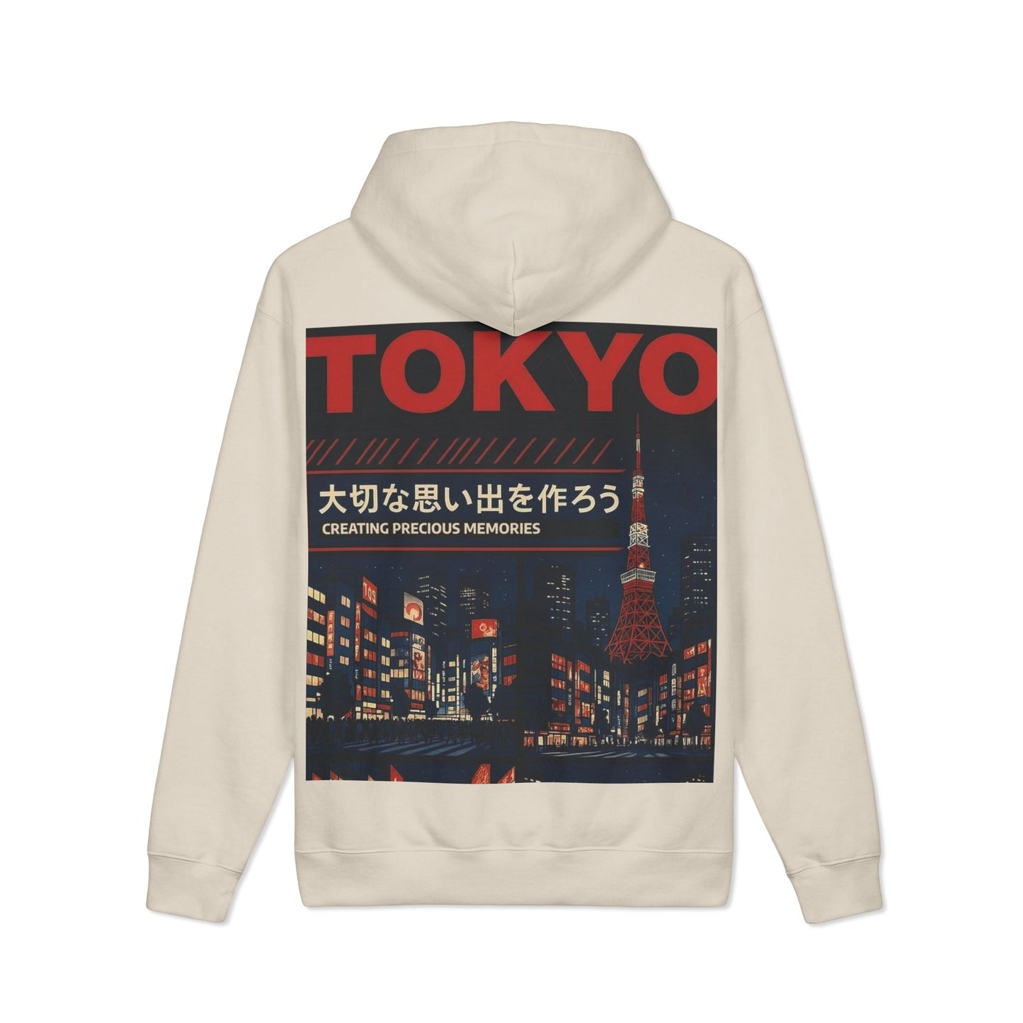 Tokyo Nightscape Hoodie — 'Creating Precious Memories' Japanese Cityscape Pullover