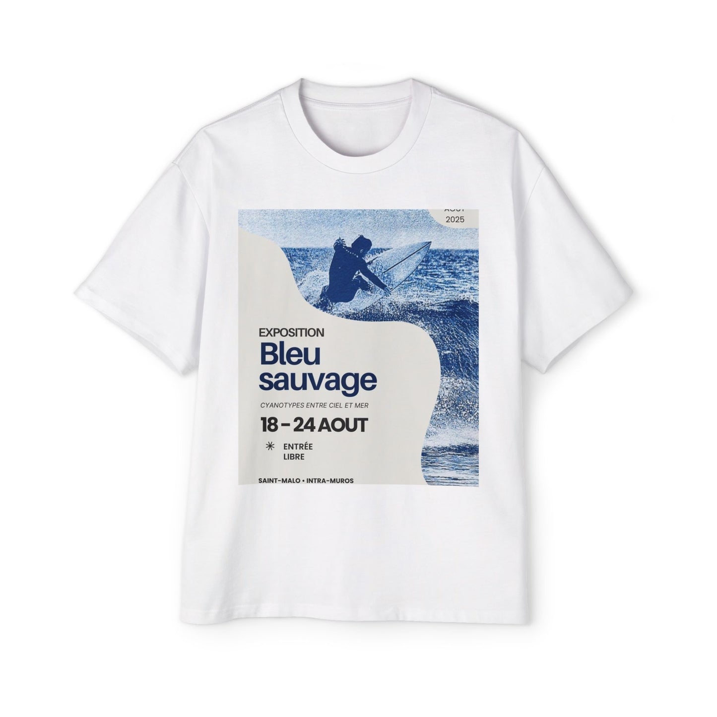 Bleu Sauvage Surf Tee — Men's Oversized Graphic T-Shirt