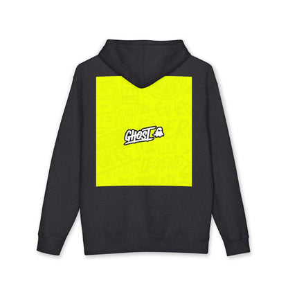Realist Ghost Hoodie — Neon Yellow Graphic Pullover