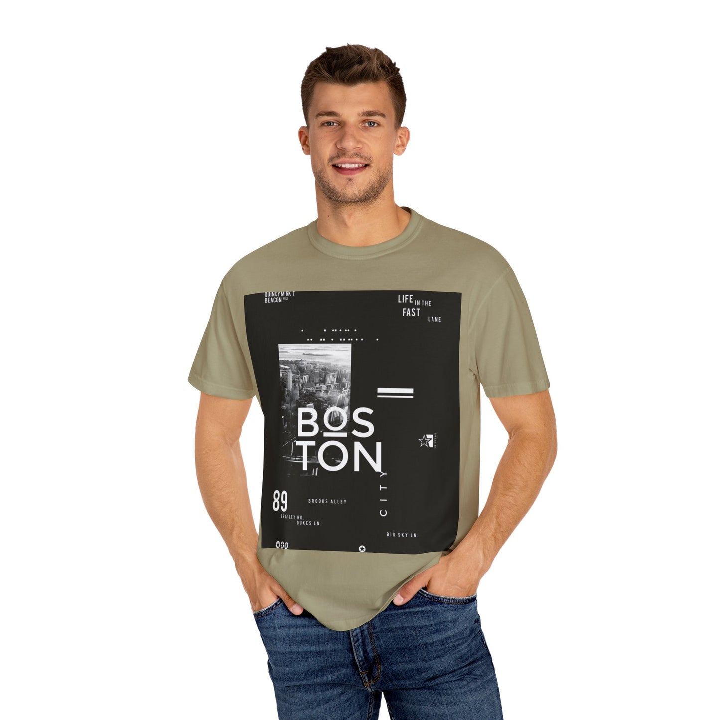 Boston Graphic Unisex T-Shirt, Casual Urban Style Tee, Gift for Travelers, Fashion Aesthetic Apparel, Streetwear Fashion