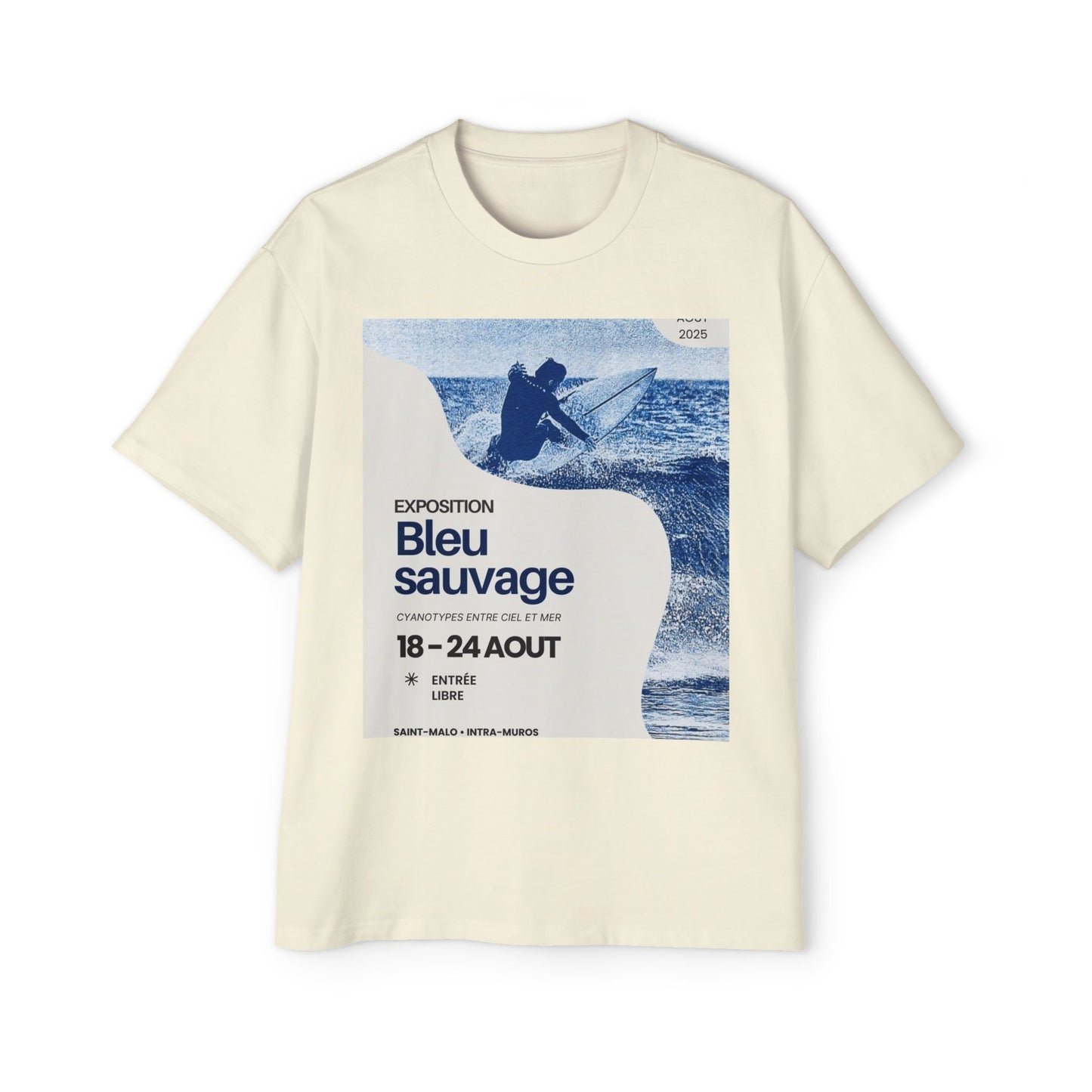 Bleu Sauvage Surf Tee — Men's Oversized Graphic T-Shirt