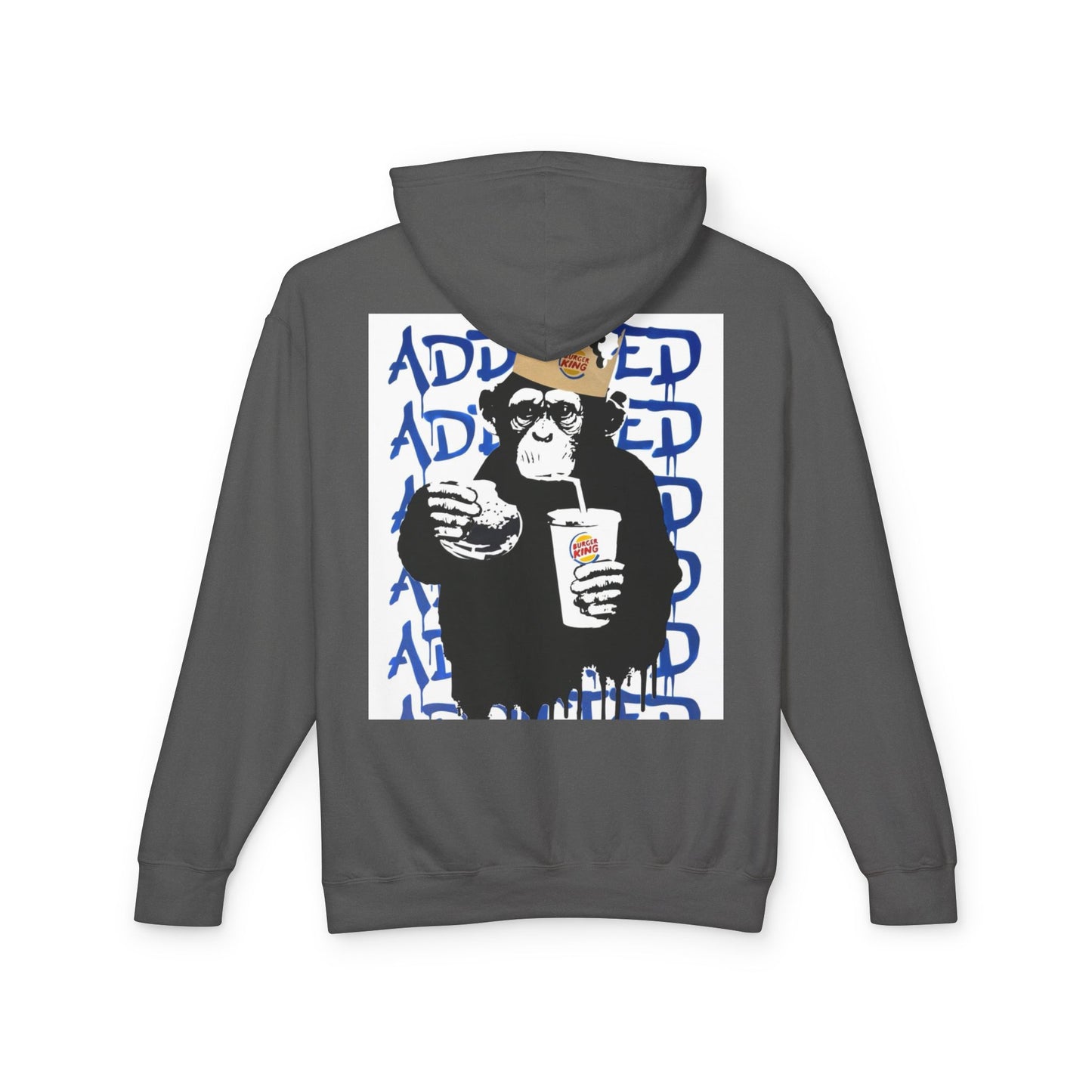 Unisex Lightweight Hooded Sweatshirt - Fun Monkey Design