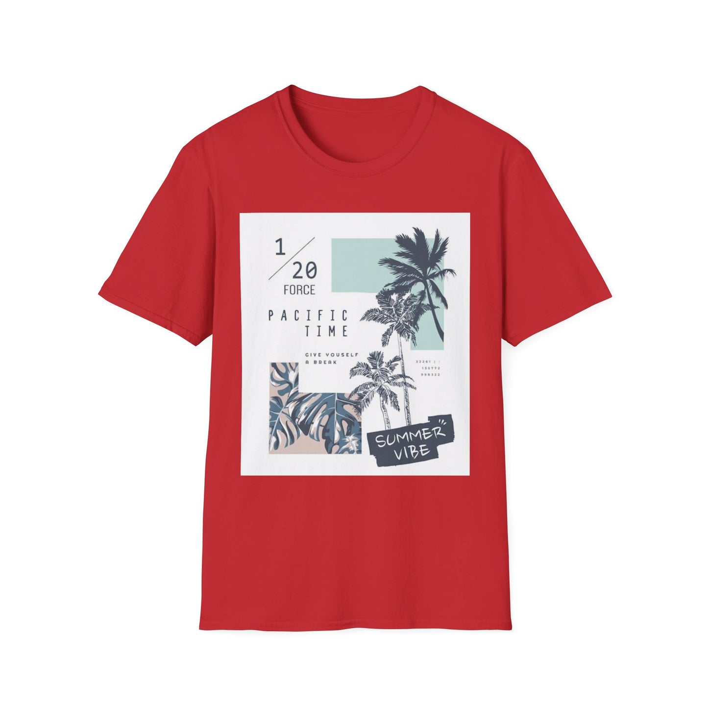 Summer Vibe Unisex Softstyle T-Shirt - Pacific Time Graphic Tee