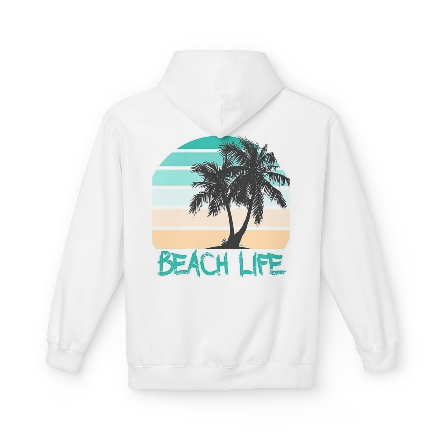 Beach Life Fleece Hoodie – Unisex Midweight Comfort for Summer Vibes