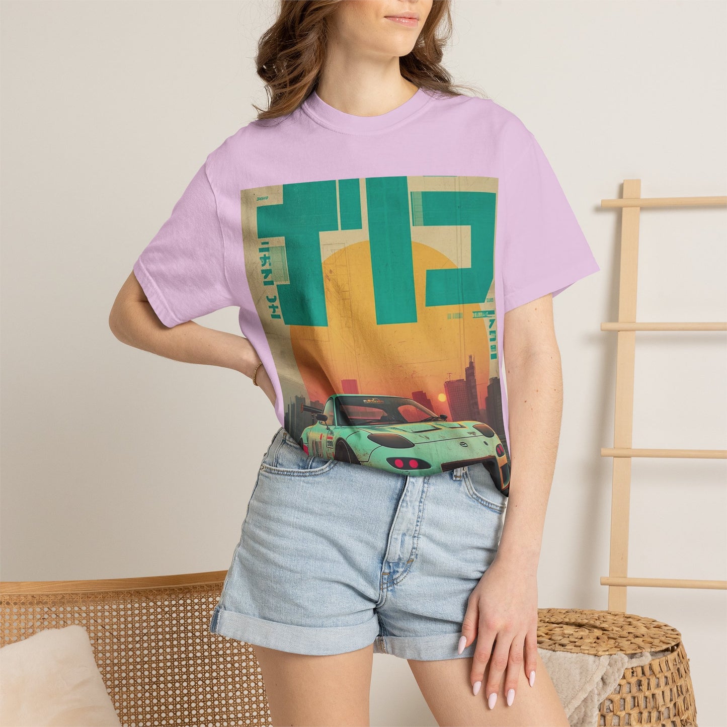 Retro Sunset Racing T-Shirt — Vintage Sports Car Graphic