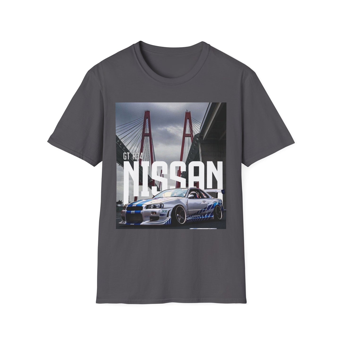Nissan GT-R 34 Unisex Softstyle T-Shirt - Car Enthusiast Apparel