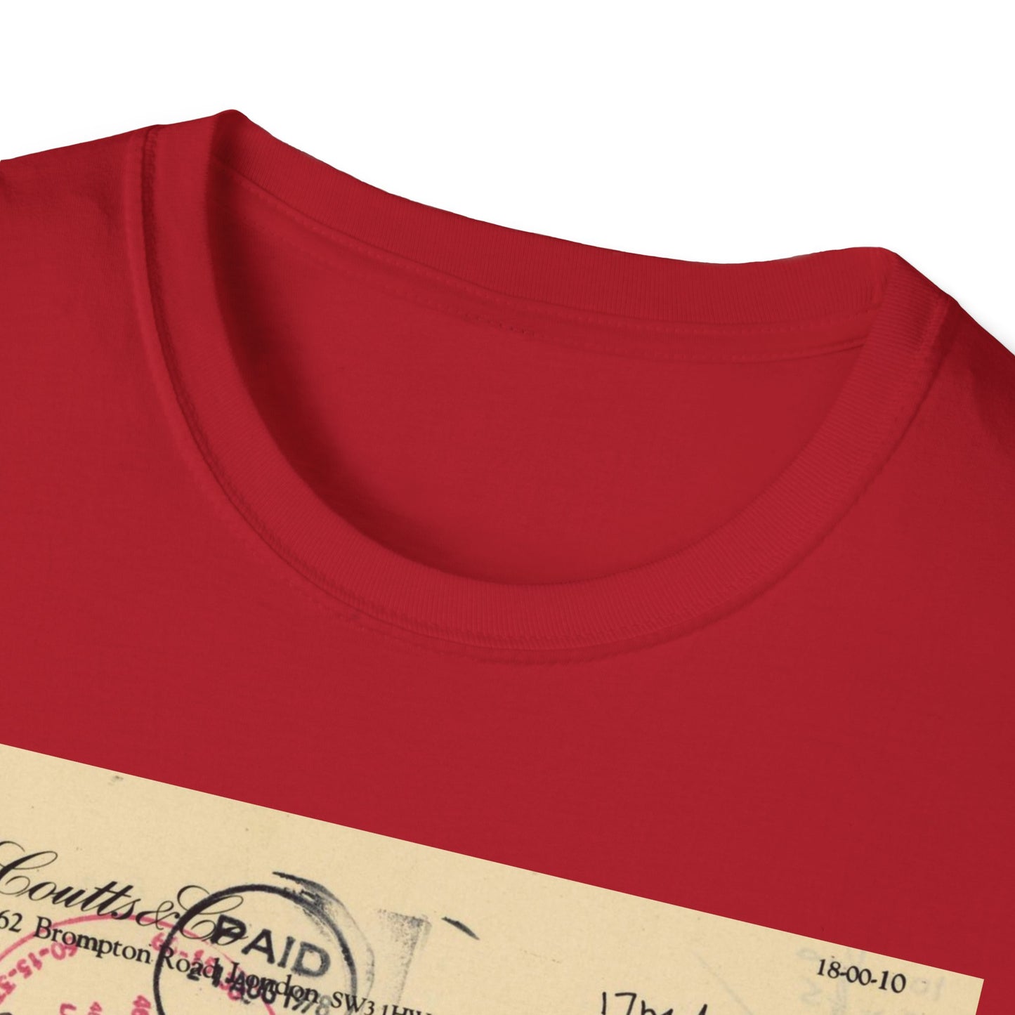 Vintage Document Unisex Softstyle T-Shirt - Paid Graphic Tee