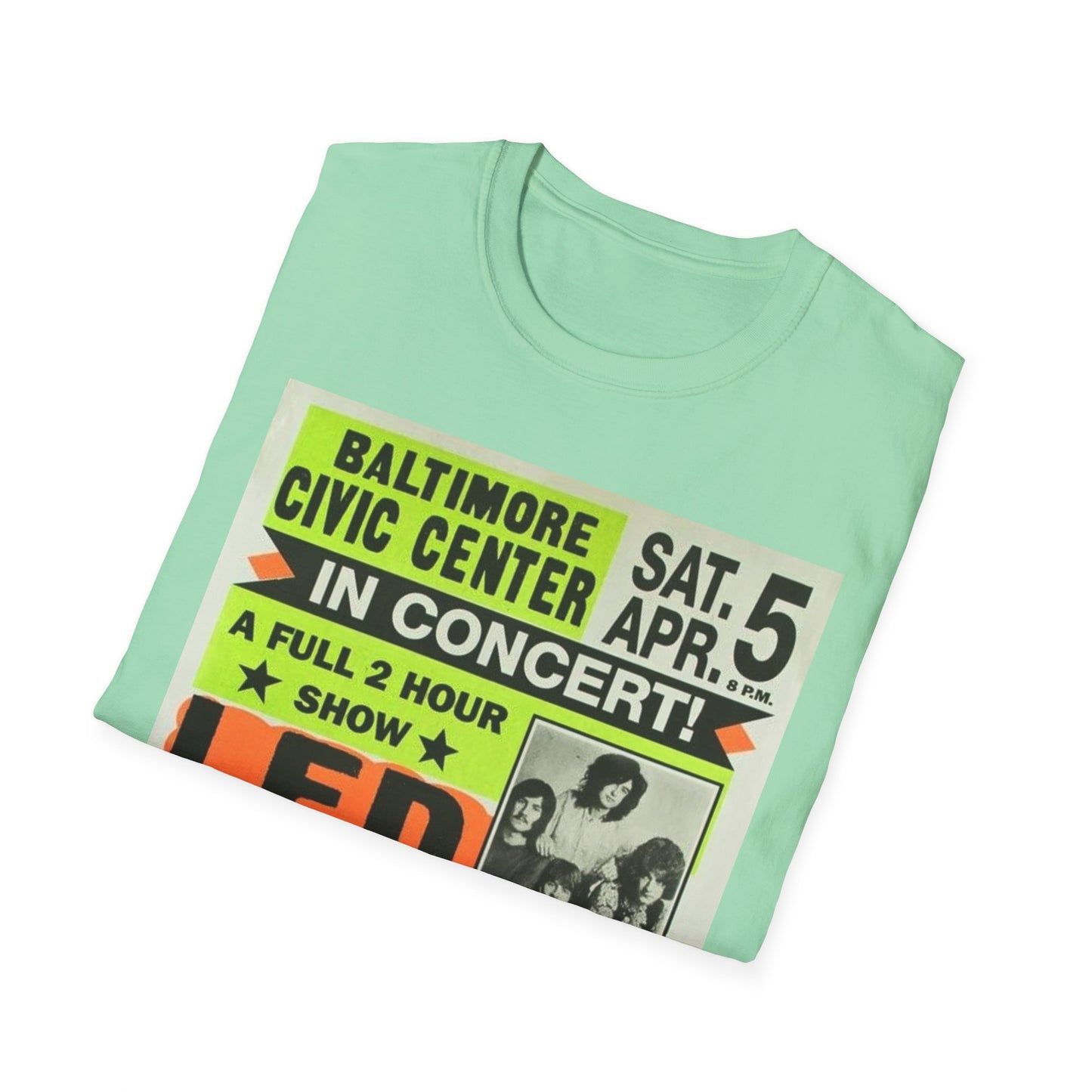 Retro Concert Tee - Led Zeppelin Vintage Style T-Shirt, Music Lovers Gift, Unisex Graphic Tee, Nostalgic Band Shirt, Rock Concert Wear