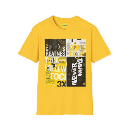 Unisex Graphic Tee - 'Never Give Up' Inspirational T-Shirt