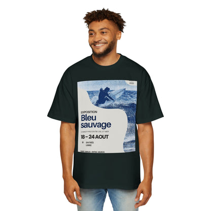 Bleu Sauvage Surf Tee — Men's Oversized Graphic T-Shirt