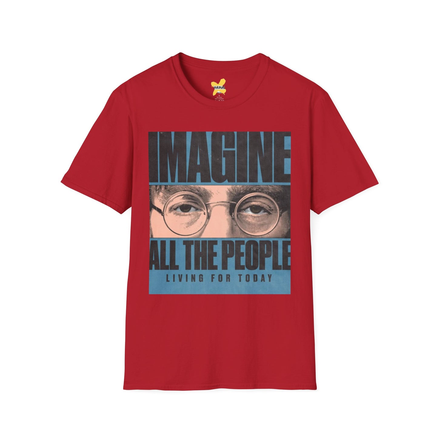 Imagine All the People Unisex Softstyle T-Shirt - Inspirational Graphic Tee for Comfort & Style