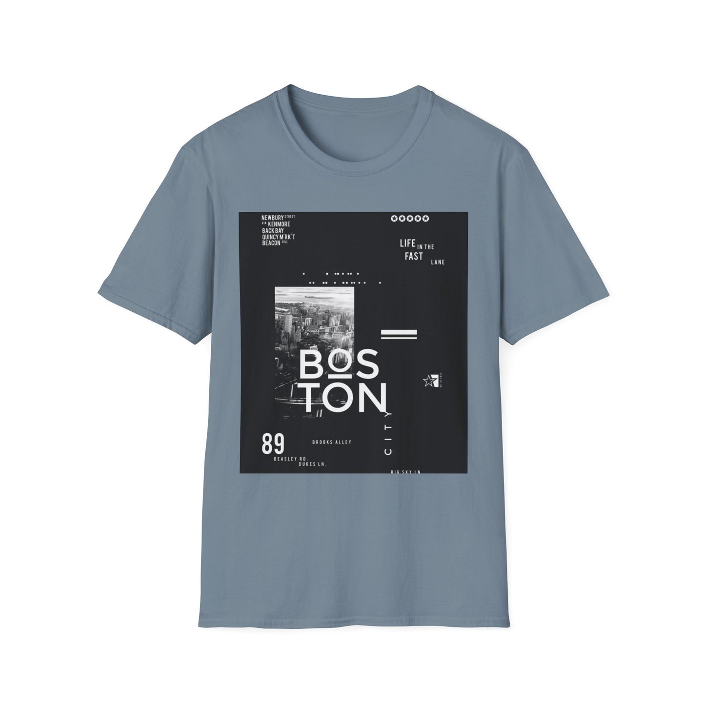 Boston Unisex Softstyle T-Shirt, Casual Wear, Travel Souvenir, Graphic Tee, Vintage Design, Gift for Him/Her