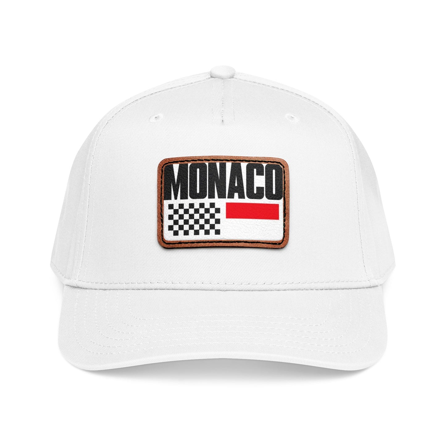 Monaco Leather Patch Baseball Cap – Vintage Racing Flag Hat