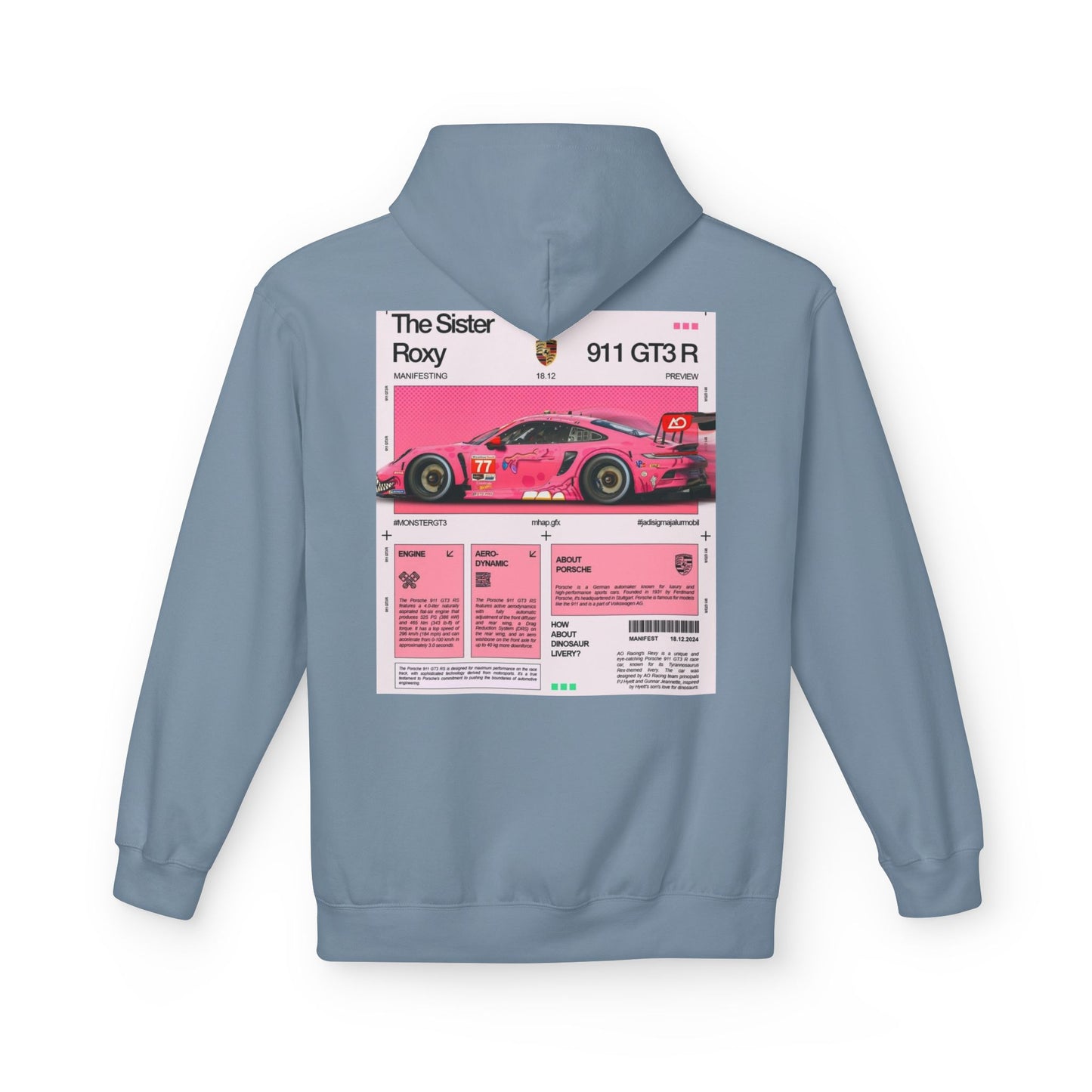 Racing-Inspired Unisex Fleece Hoodie - The Sister Roxy Design