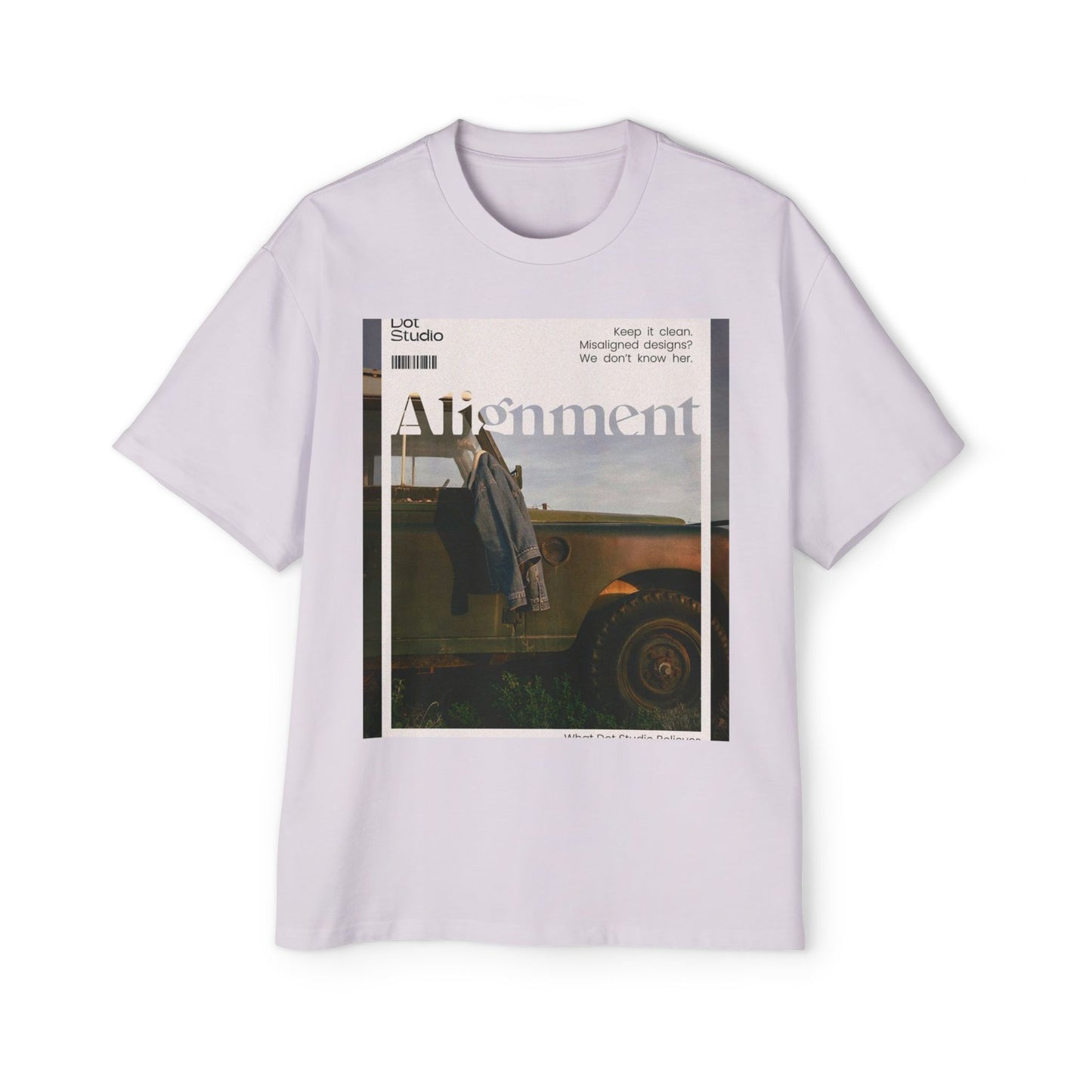Alignment Vintage Jeep Graphic Tee – Men's Oversized Photo Print