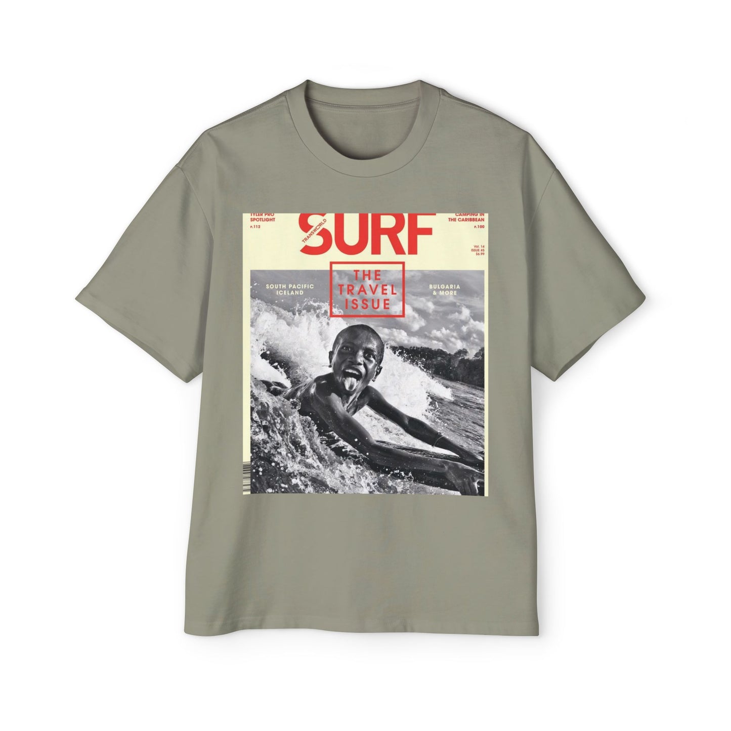 Surf Magazine Graphic Tee — "Surf: The Wave Issue" Vintage Beach Shirt