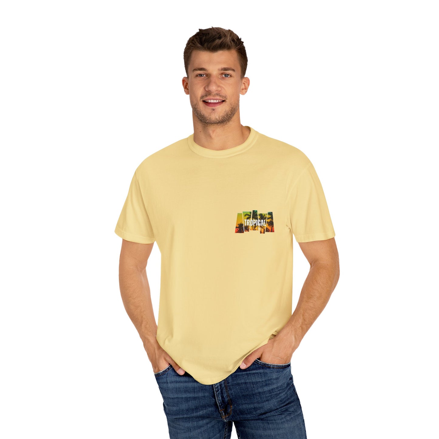 Tropical Vibes Unisex Garment-Dyed T-shirt